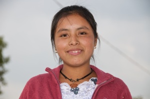 Visit to Chamaque school to meet beca students, Morelia, Linda, Yulisa